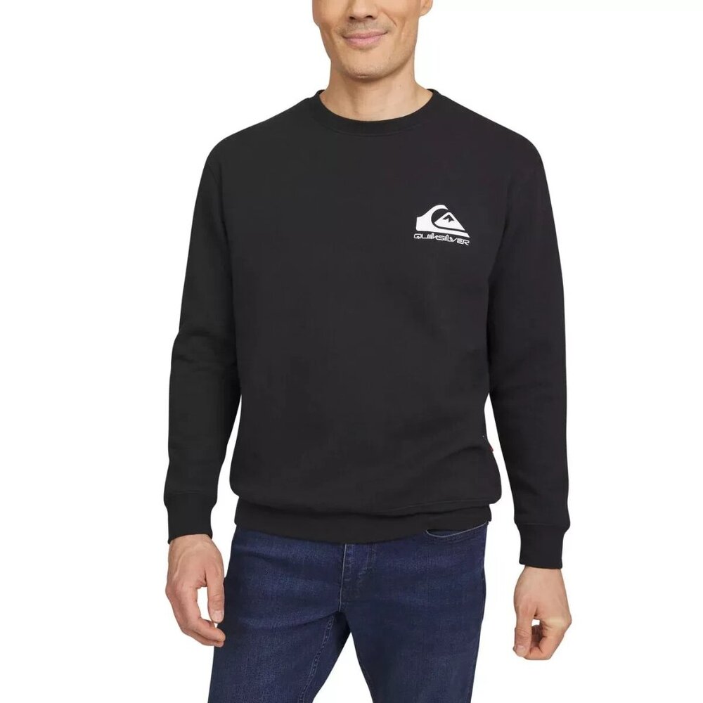 Quiksilver Men's Size Small Black Crew Neck Sweatshirt NWT